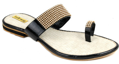 

Indirang Women Black Flats