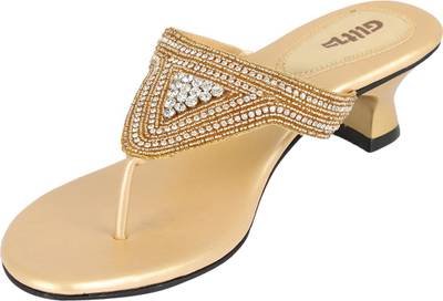 Glitz Women Gold Heels