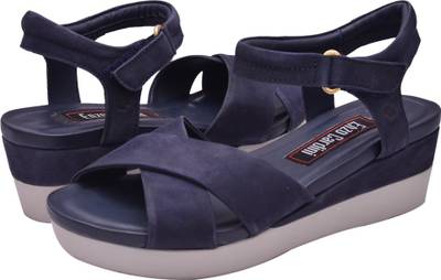 Enzo Cardini Women BLUE Heels