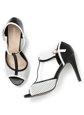 Dressberry Women White::Black Heels