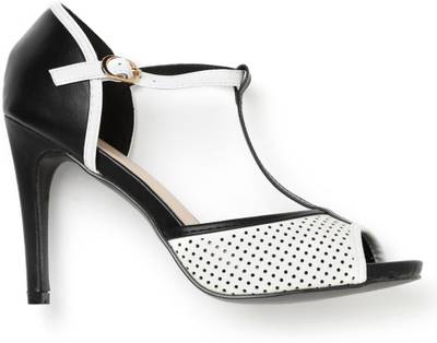 Dressberry Women White::Black Heels