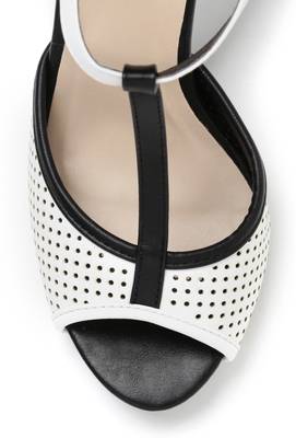 Dressberry Women White::Black Heels