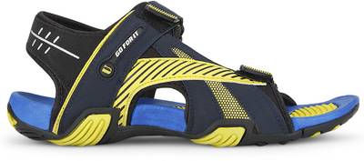 Cozy Men Classy Blue::Fab Yellow Sandals