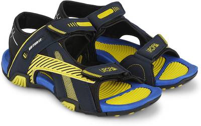 Cozy Men Classy Blue::Fab Yellow Sandals