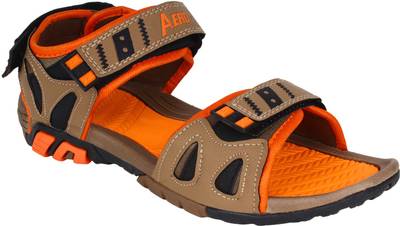 Aero Men TAN::BLK::ORG Sandals
