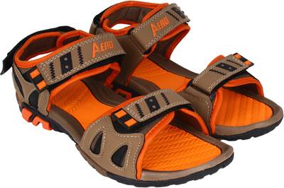 Aero Men TAN::BLK::ORG Sandals