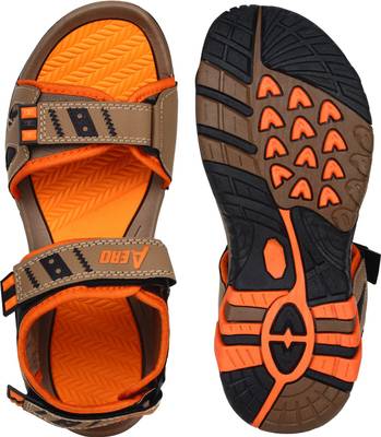 Aero Men TAN::BLK::ORG Sandals
