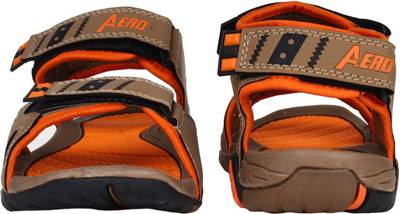 Aero Men TAN::BLK::ORG Sandals