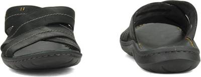 Clarks Men Black Leather Sports Sandals