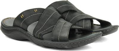 Clarks Men Black Leather Sports Sandals