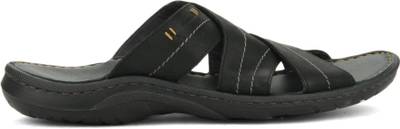 Clarks Men Black Leather Sports Sandals
