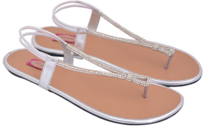 

Myra Women Silver Flats