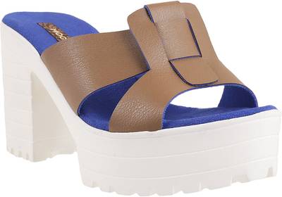 Mochi Women 22,Chikoo Heels