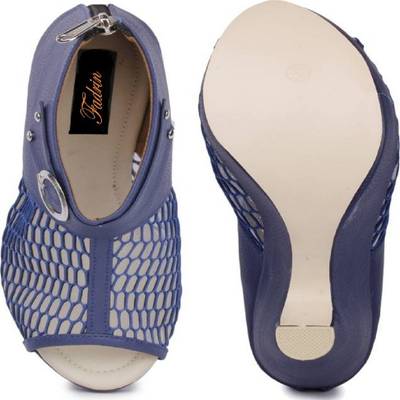 Fadrin Women Blue Heels
