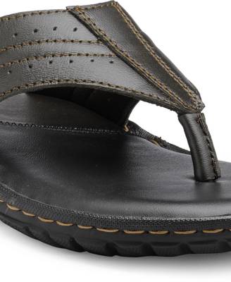 Teakwood Men Black Sandals