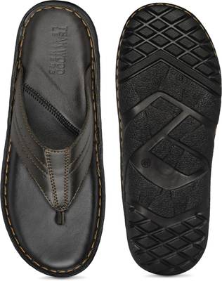 Teakwood Men Black Sandals