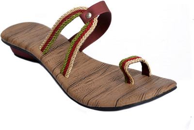 

Indirang Women Maroon Flats