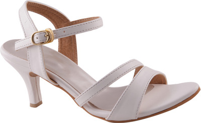 

Adorn Women White, Beige Heels