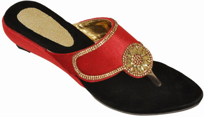 

Bare Soles Women Red Wedges