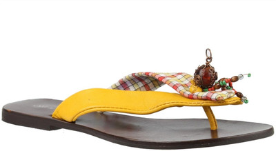 

Salt N Pepper Women YellowCheck Flats