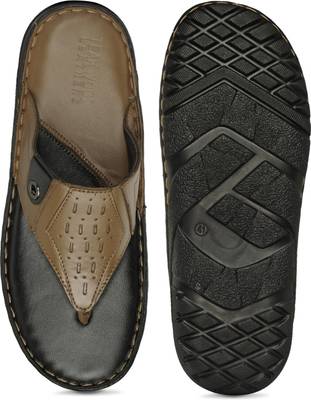 Teakwood Men Black Sandals