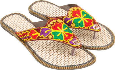 

Footrendz Women Red::Yellow::Green::Purple Flats