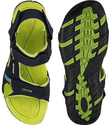 Cozy Men Classy Green::Fab Blue Sandals