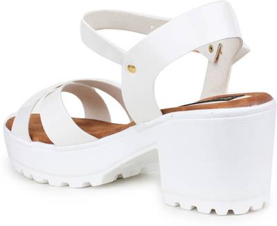 Shoetopia Women White Heels