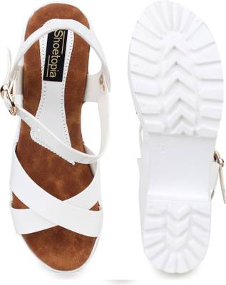 Shoetopia Women White Heels