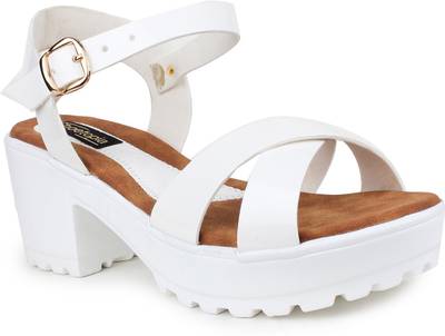 Shoetopia Women White Heels