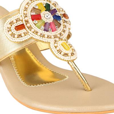Glitz Women Gold Heels