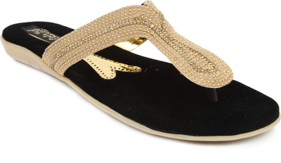 

CUTE FEET Women Gold Flats