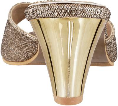 Mochi Women 28,Antiq-Gold Heels