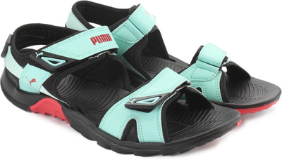 

Puma Women blk-green- barberry Sports Sandals