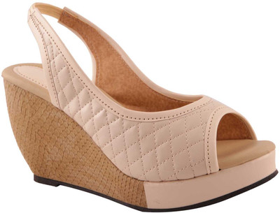 

Adorn Women Beige Wedges