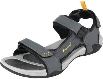 Fsports Men Grey Yellow Sandals