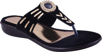 

Adorn Women Black and Gold Wedges
