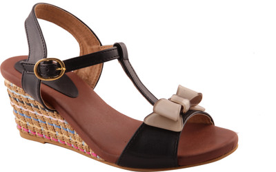 

Adorn Women Black, Brown Wedges