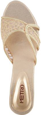 Metro Women Gold Heels