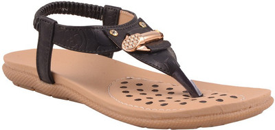 Adorn Girls Flats(Black)