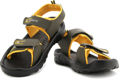 

Globalite Men Black Yellow Sports Sandals