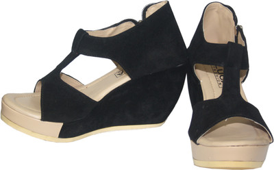 

Luca Fashion Girls Wedges(Black