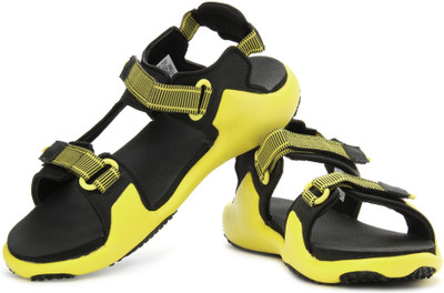 

REEBOK Men Black, Gravel, Yellow Casual