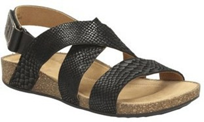 

Clarks Women BLACK SNAKE Flats