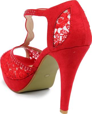 Footash Women RED Heels