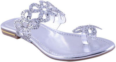 

Adorn Women Silver Flats