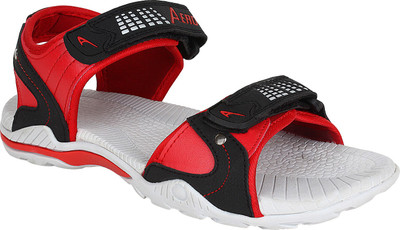 

Aero Men LGREY::RED::BLACK Sandals