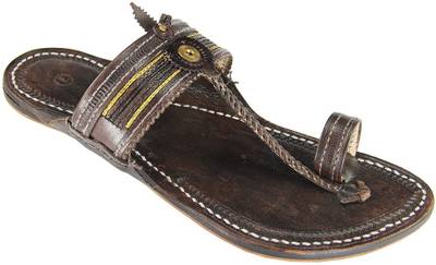 eKolhapuri Men Dark Brown Sandals