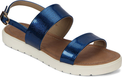 Flora Women Blue Wedges