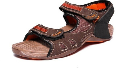 

Action Men Brown, Black, Orange Sports Sandals